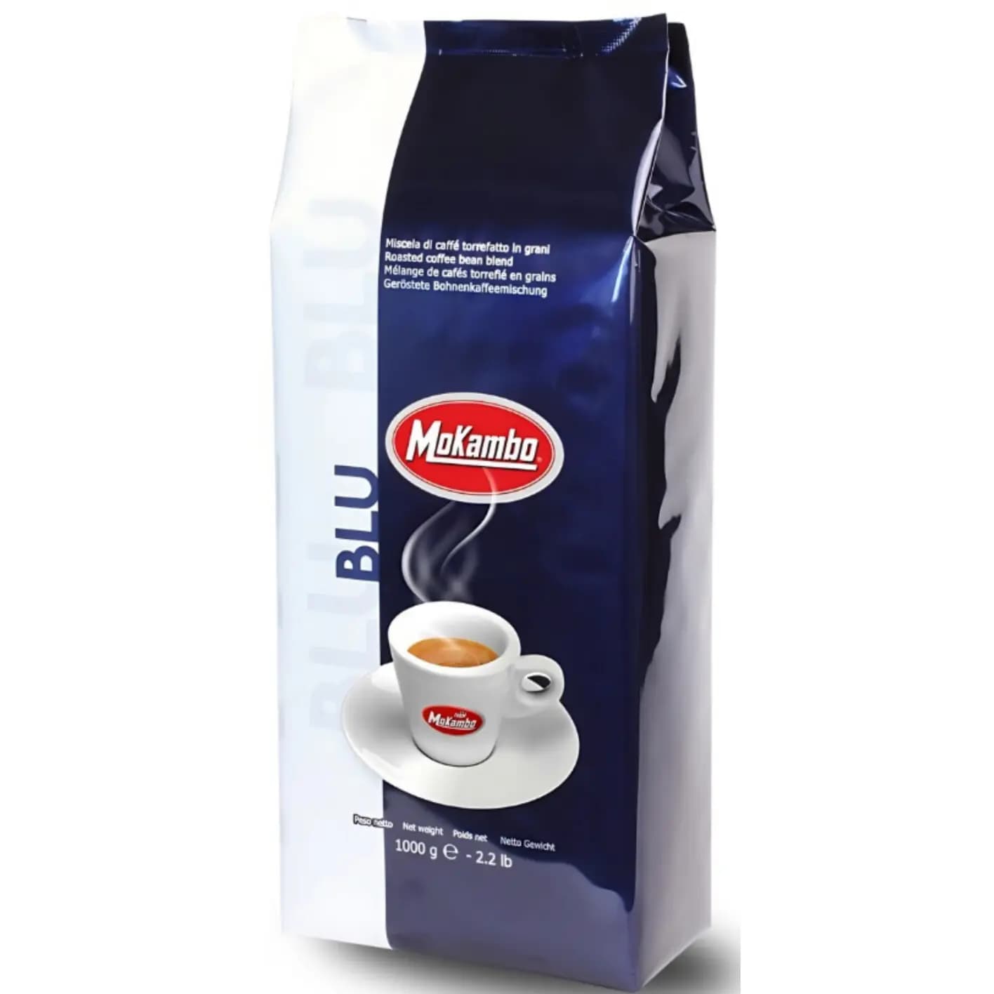دانه قهوه اسپرسو موکامبو بلو -آبی (۹۰٪روبوستا-10%عربیکا) MoKambo Blu
