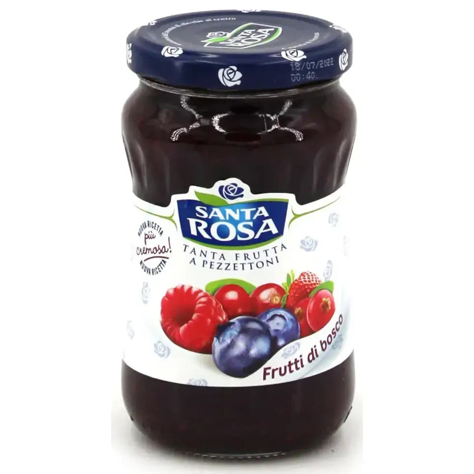 مربای میوه‌های جنگلی سانتا روزا اکسترا حاوی تکه های درشت میوه 350 گرم Santa Rosa Confettura Extra di Frutti di Bosco