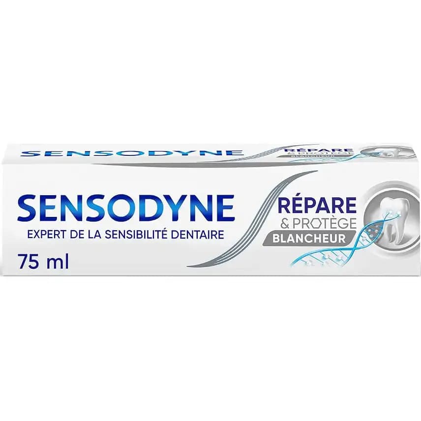 خمیر دندان سفیدکننده سنسوداین مخصوص دندان های حساس 75 میل Sensodyne Repair & Protect Blancheur — تصویر ۲