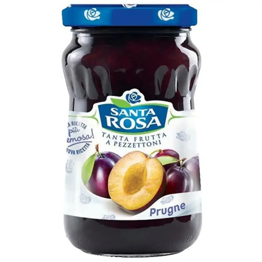 مربای آلوسیاه کلاسیک سانتا روزا مدل اکسترا همراه با تکه‌های میوه 350 گرم Santa Rosa Confettura Extra di Prugne