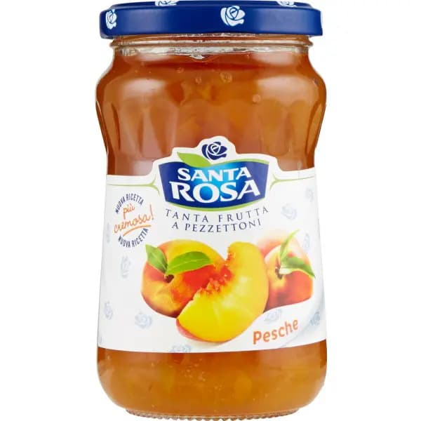مربای هلو کلاسیک سانتا روزا مدل اکسترا همراه با تکههای میوه 350 گرم Santa Rosa Confettura Extra di Pesche — تصویر ۲