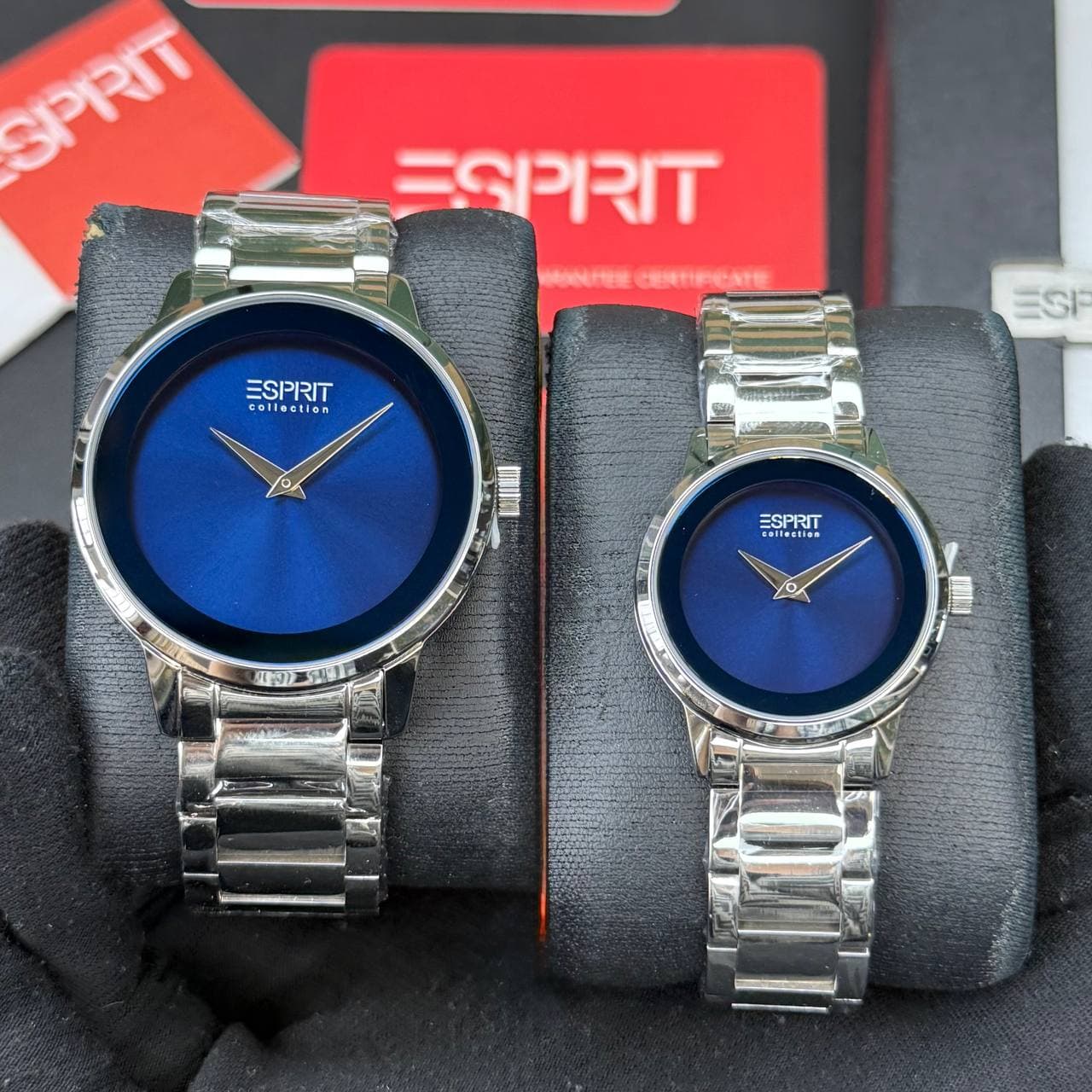 ست ساعت زنانه و مردانه مارک اسپریت صفحه گرد بند استیل در رنگ بندی متنوع و شیک کد 2117574 — تصویر ۱۱