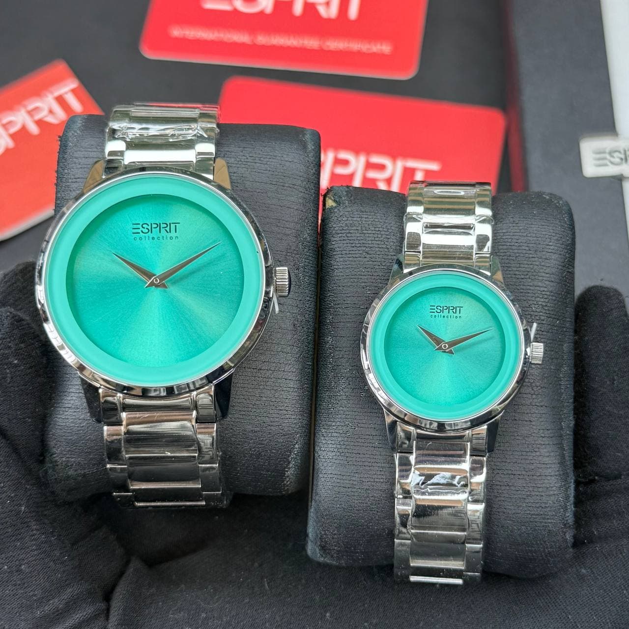 ست ساعت زنانه و مردانه مارک اسپریت صفحه گرد بند استیل در رنگ بندی متنوع و شیک کد 2117574 — تصویر ۷