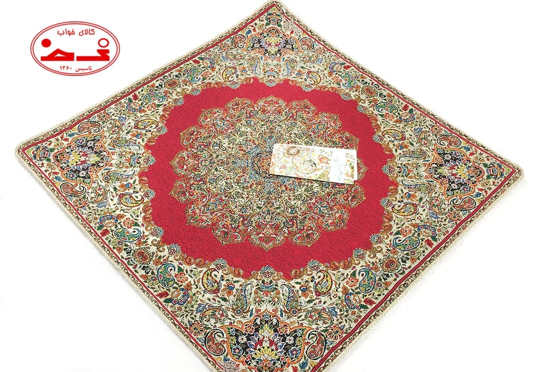 رومیزی ترمه مربعی طرح بختیاری — تصویر ۷