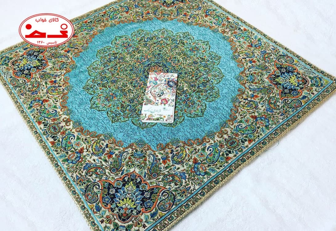 رومیزی ترمه مربعی طرح بختیاری — تصویر ۲