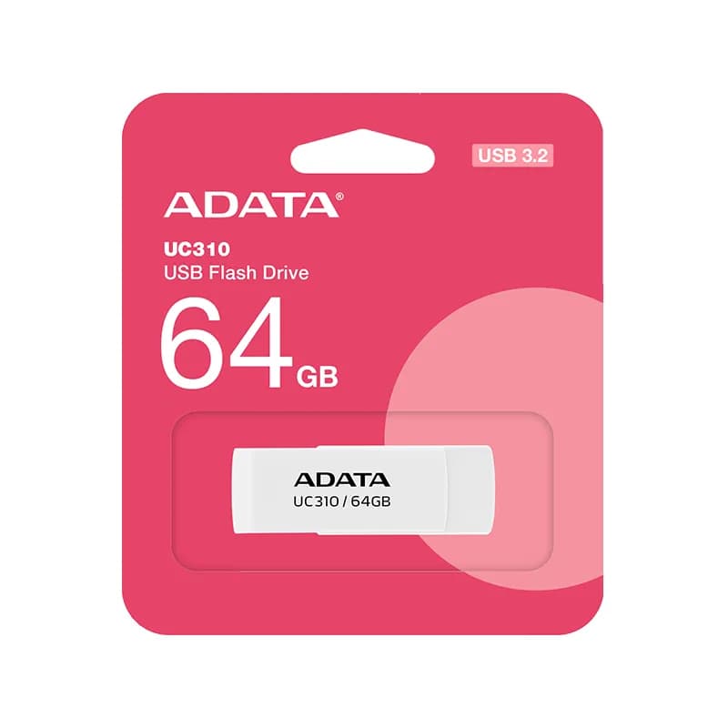 فلش مموری USB3.2 ای دیتا مدل UC310 ظرفیت 64 گیگابایت – سفید