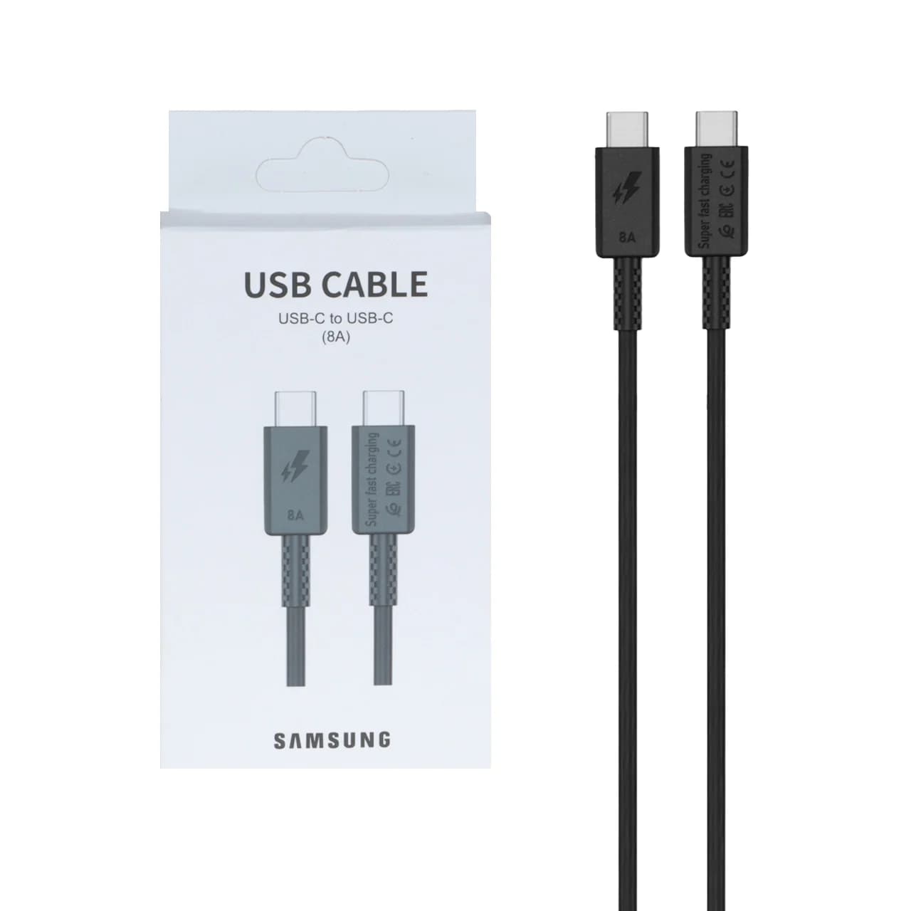 کابل شارژ Samsung Type-C To Type-C 8A – مشکی – MMS (گارانتی شش ماهه YA)