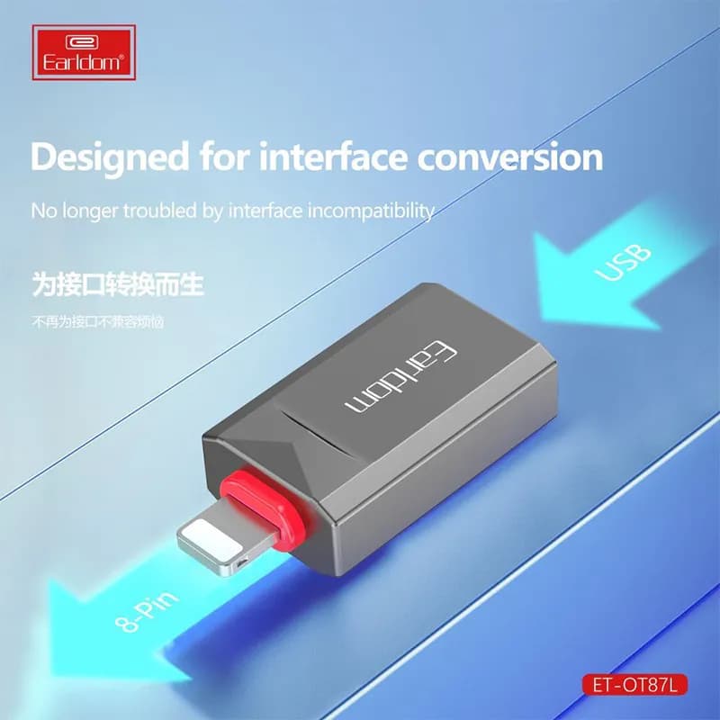 تبدیل OTG لایتنینگ به USB3.0 ارلدام مدل ET-OT87L — تصویر ۱۰