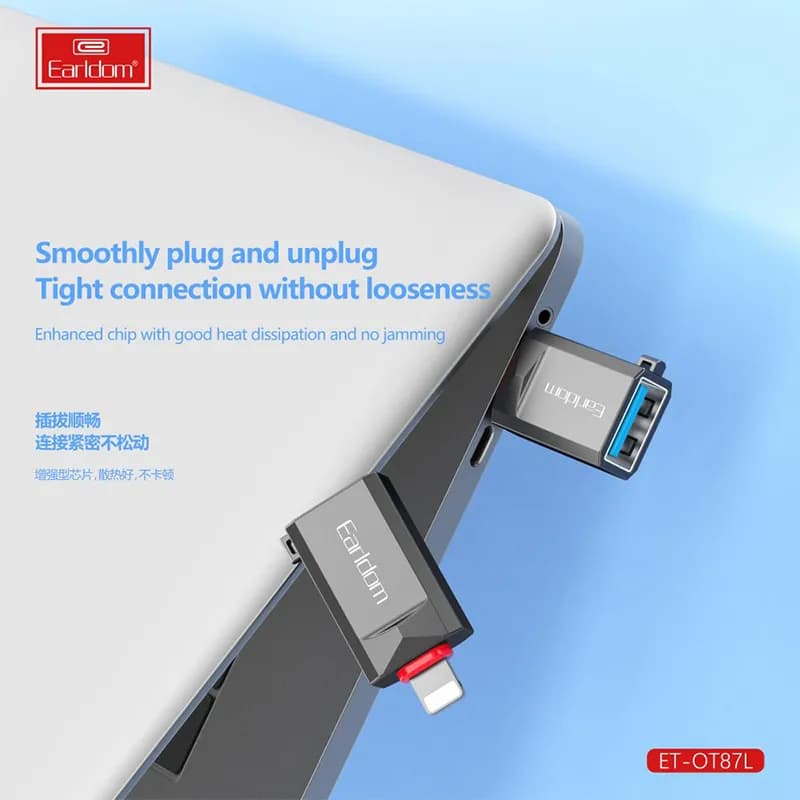 تبدیل OTG لایتنینگ به USB3.0 ارلدام مدل ET-OT87L — تصویر ۹