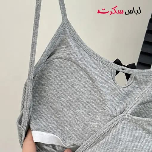 کراپ تاپ کبریتی کاپ دار ls02074 — تصویر ۴