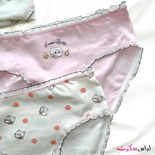شورت نخی فانتزی بسته 2 عددی ls0109 — تصویر ۵