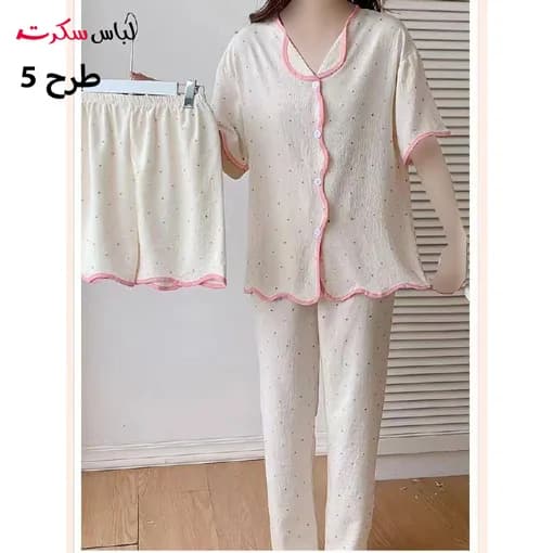 ست بلوز شلوار شلوارک زنانه فانتزی lslux0049 — تصویر ۶