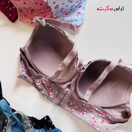 سوتین اسفنجی فنردار گلدار ls309 — تصویر ۵