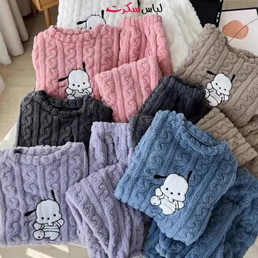 بلوز و شلوار حوله ای راحتی زنانه ls401 — تصویر ۳