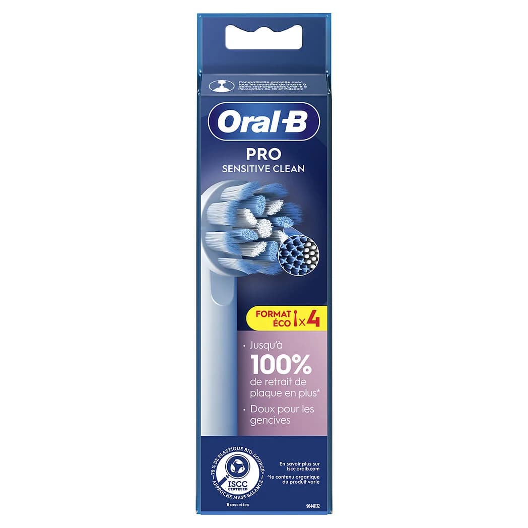 سَری مسواک برقی اورال بی pro sensitive clean 4 pcs — تصویر ۲