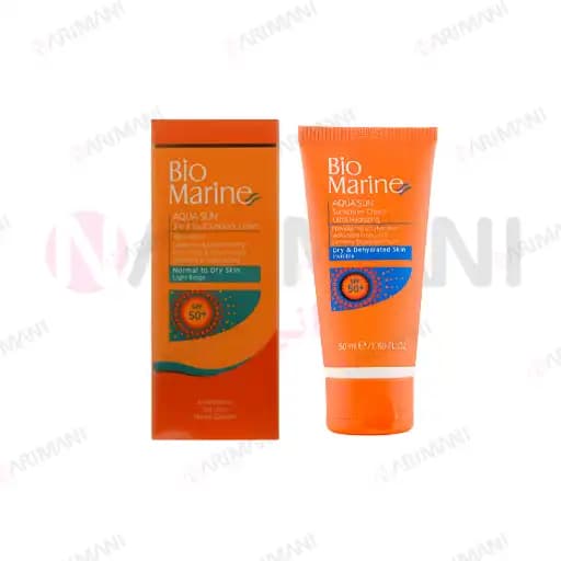 کرم ضدآفتاب بیرنگ بایومارین SPF50 مدل AQUA SUN، مناسب پوستهای خشک، حجم 50 میلیلیتر — تصویر ۱۲