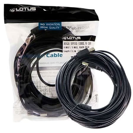 کابل USB پرینتر لوتوس مدل HS طول 10 متر — تصویر ۶