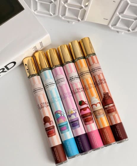 پک 6 عددی عطر قلمی طرح بستنی لطافه حجم 35 میل ( میکس 3 رایحه ) — تصویر ۳