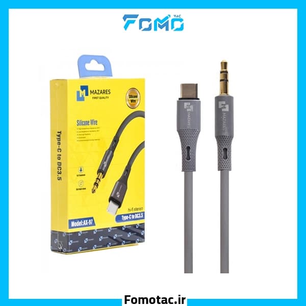 کابل Type-C To Aux مازارس (Mazares) مدل AX-97 — تصویر ۳