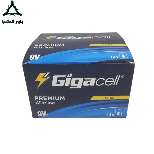 باتری پریمیوم آلکالاین کتابی 9V گیگاسل Gigacell | بسته 12 کارتی — تصویر ۵