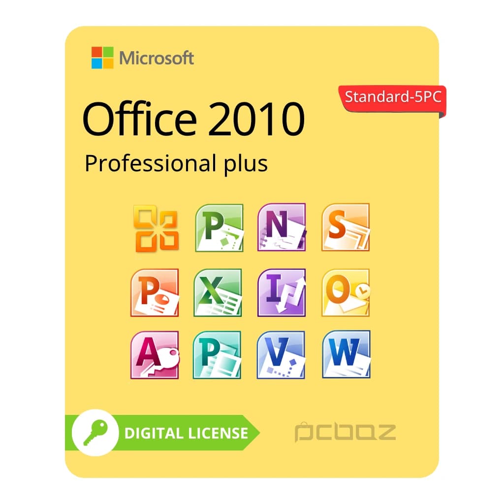 لایسنس آفیس پرو پلاس 2010 (Standard-5PC)