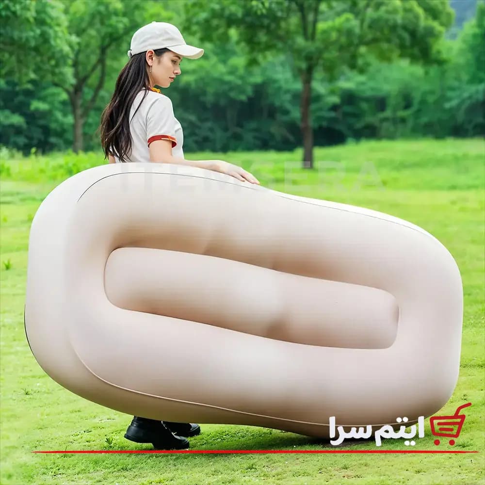 مبل بادی تخت شو گرین لاین با پمپ برقی Inflatable Air Mattress Sofa GMT-4 — تصویر ۱۲