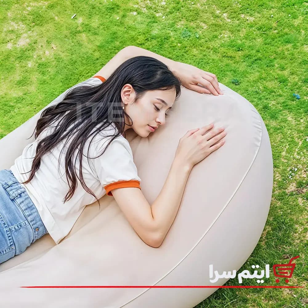 مبل بادی تخت شو گرین لاین با پمپ برقی Inflatable Air Mattress Sofa GMT-4 — تصویر ۵