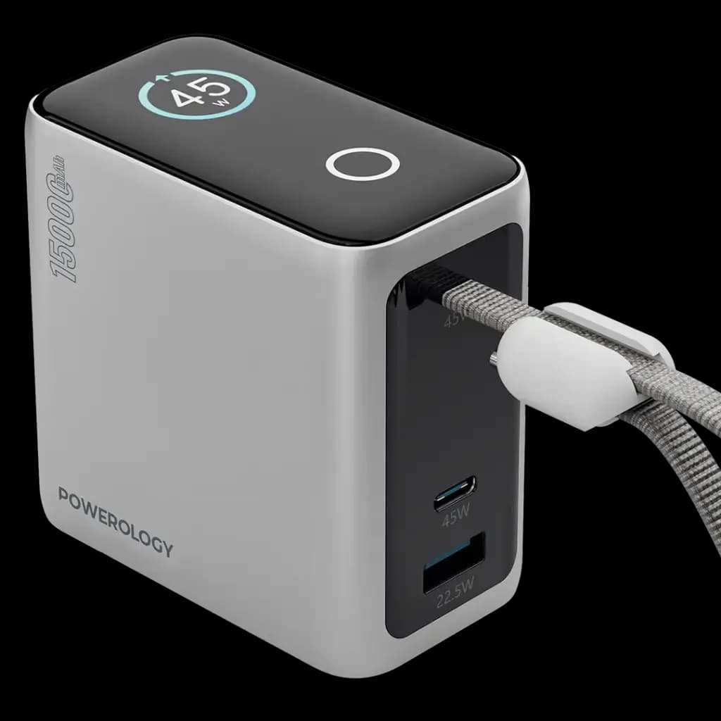 پاوربانک 45 وات پاورولوژی PPBCHA60 ظرفیت 15000 میلی آمپر