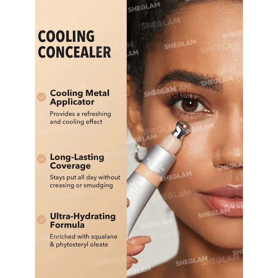 کانسیلر سرفلزی شیگلم Bright Eyes Cooling رنگ Warm Vanilla — تصویر ۱۰