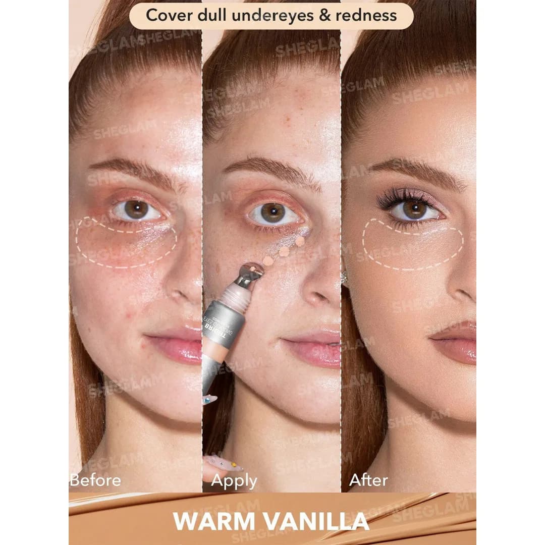 کانسیلر سرفلزی شیگلم Bright Eyes Cooling رنگ Warm Vanilla — تصویر ۹