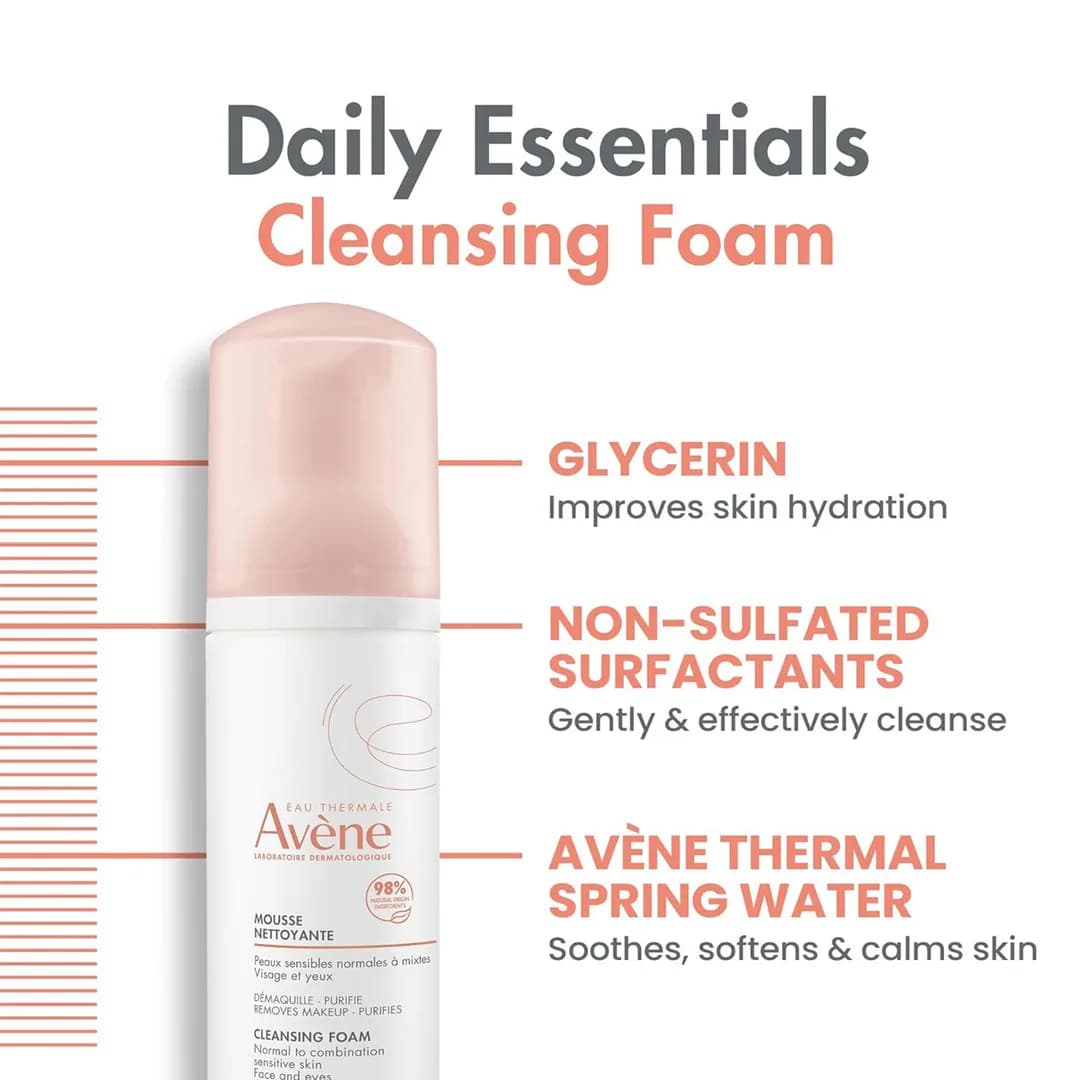فوم شستشوی پوست اون AVENE مدل MOUSSE — تصویر ۴
