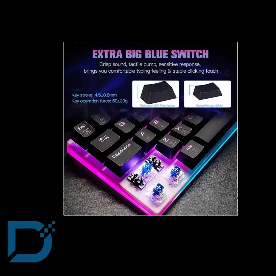 کیبورد گیمینگ با سیم ردراگون مدل K701 WB RGB — تصویر ۱۱