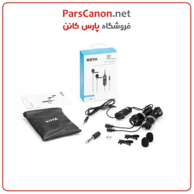 میکروفن یقه ای بویا BOYA BY-M1DM Dual Lavalier Microphone — تصویر ۶