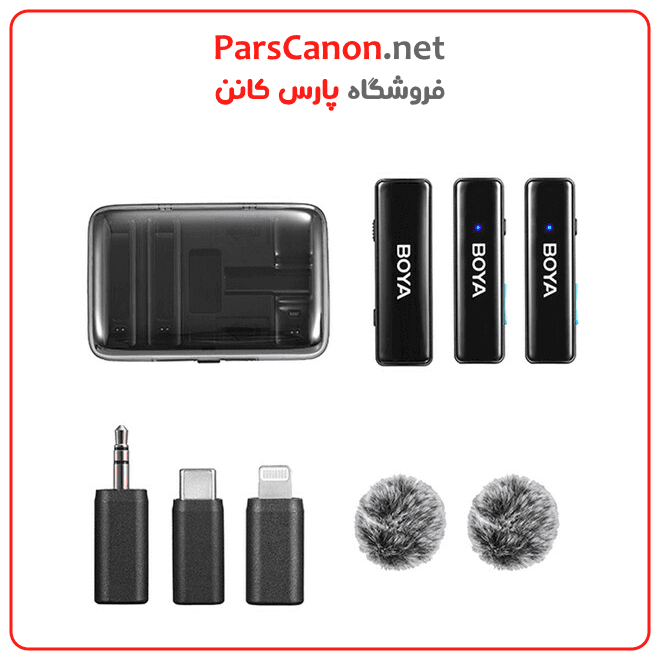 میکروفون بویا مدل BOYA BOYALINK 2-Person All-in-One Wireless Microphone System with Interchangeable Connectors — تصویر ۲