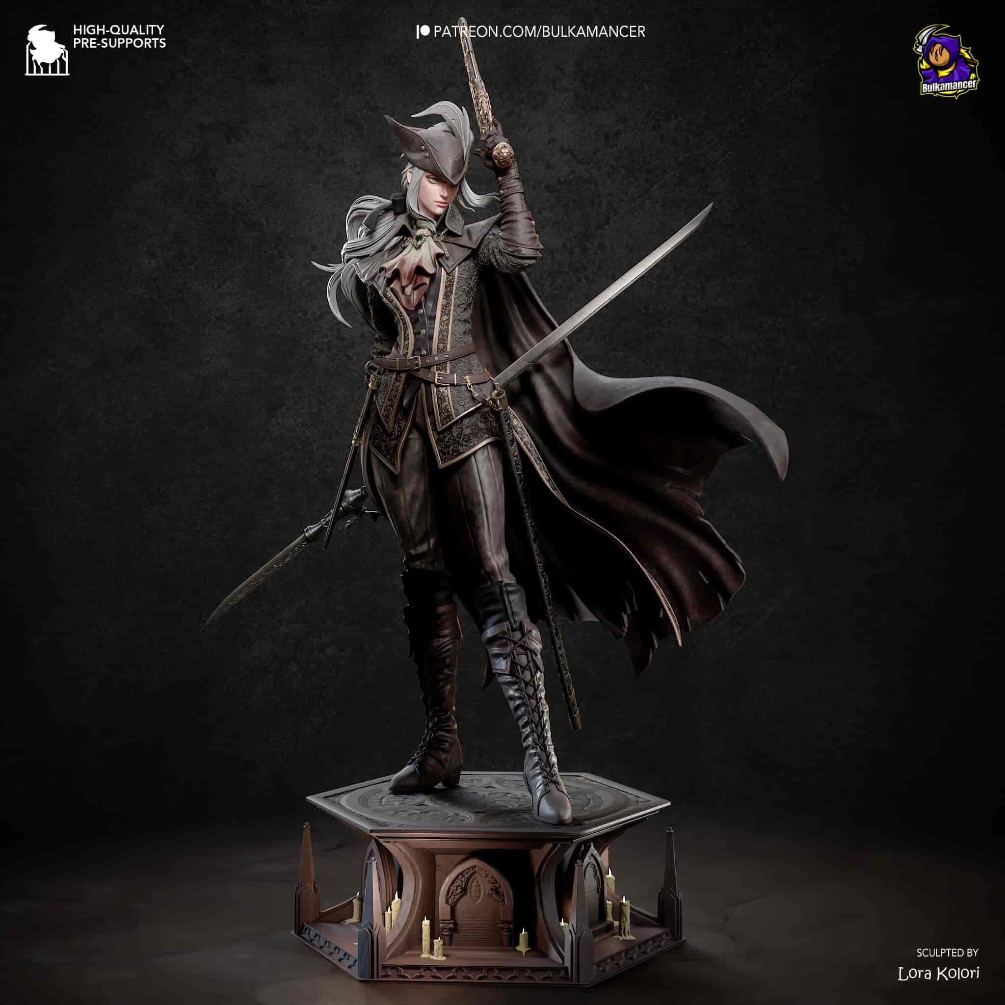 فیگور لیدی ماریا (Lady Maria) از بازی Bloodborne | شاهکار گوتیک ۴۰ سانتیمتری (کپی) — تصویر ۸