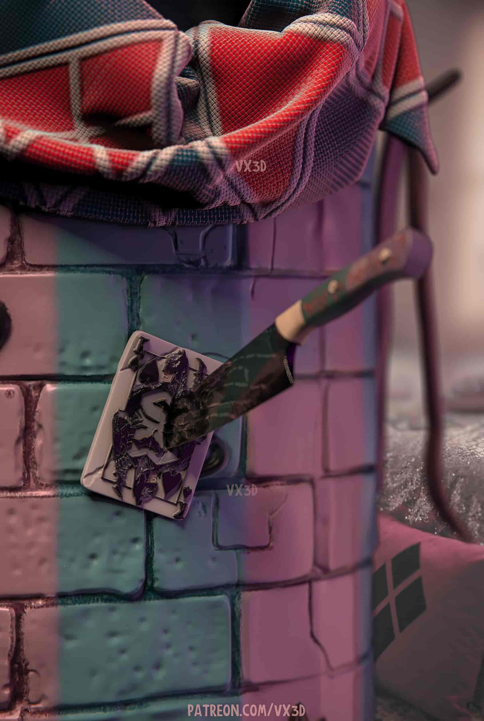 💖🃏 فیگور هارلی کوئین سلفی (Harley Quinn) | ارتفاع 40 سانتی‌متر | جنس PLA+ — تصویر ۳