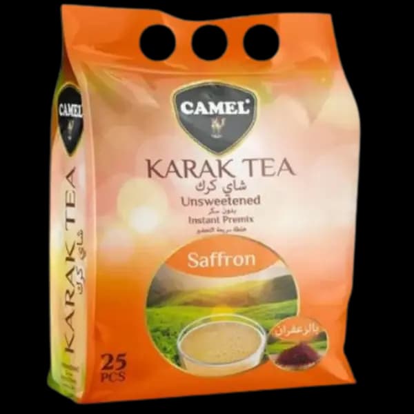 چای کرک کمل زعفران camel karak tea saffron