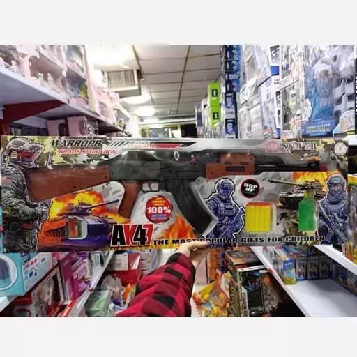 تفنگ اسباب بازی کلاش تیر ژله ای و تیر ابری مدل AK47 — تصویر ۲