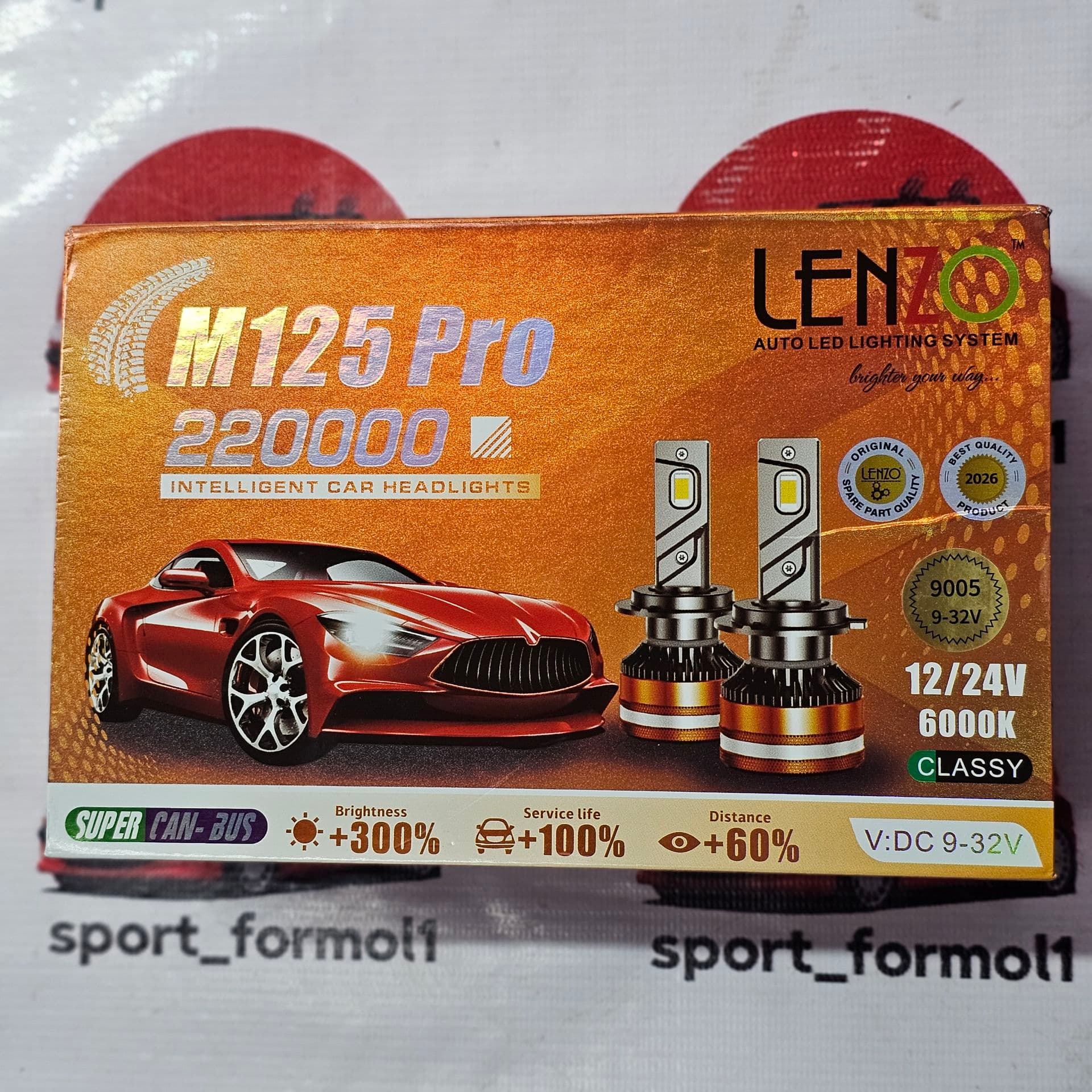 هدلایت M125 Pro برند LENZO پایه H1 / H4 / H7 / 9005 — تصویر ۱۲