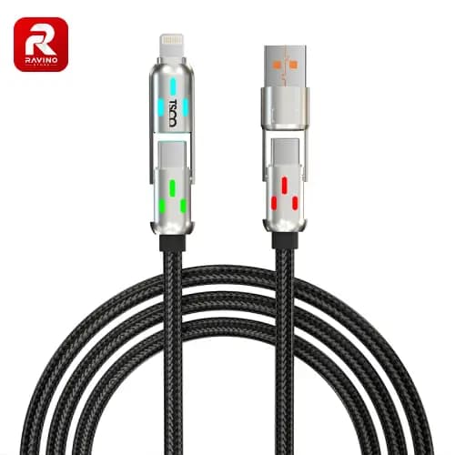 کابل تبدیل USB و USB-C و Lightning تسکو مدل GCA 60 W طول 2 متر