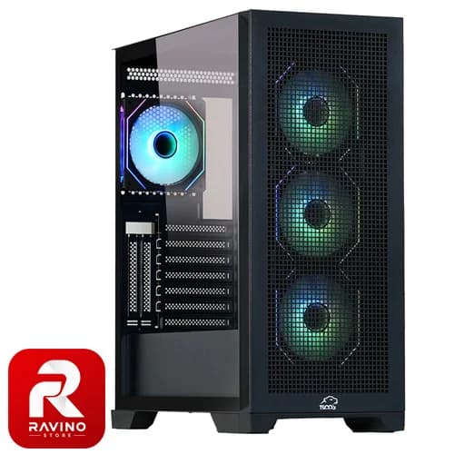 کیس کامپیوتر گیمینگ مشکی تسکو مدل GC 4510 — تصویر ۳