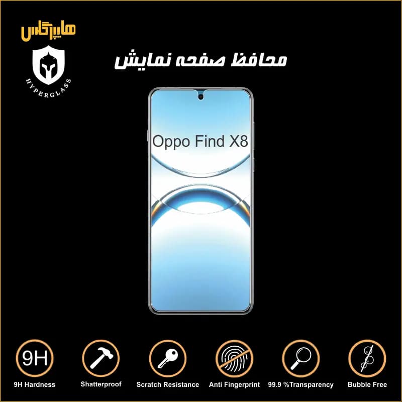 محافظ صفحه نمایش گوشی اوپو Oppo Find X8 — تصویر ۳