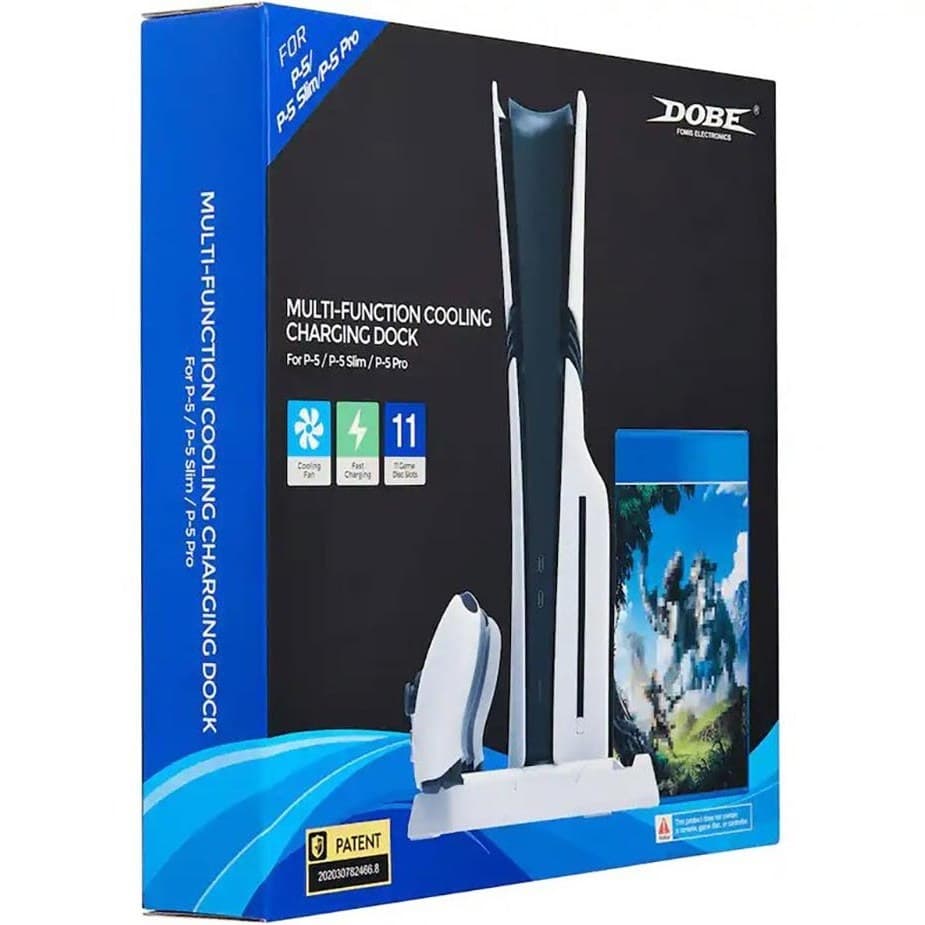 استند و شارژر دسته بازی دابی مدل DOBE TP5-3537D PS5 سفید — تصویر ۱۰