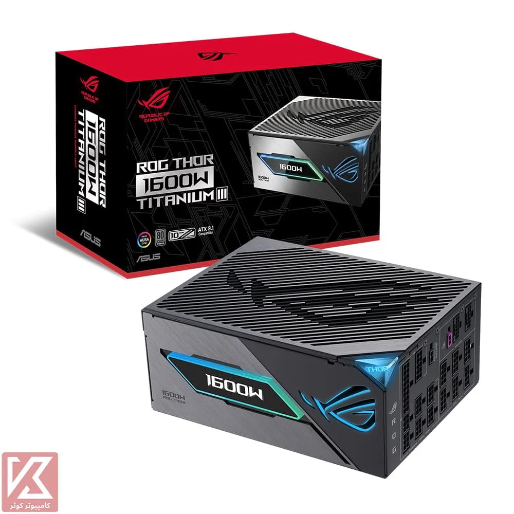 پاور ایسوس 1600 وات فول ماژولار مدل ROG THOR 1600W T3 Titanium III — تصویر ۲
