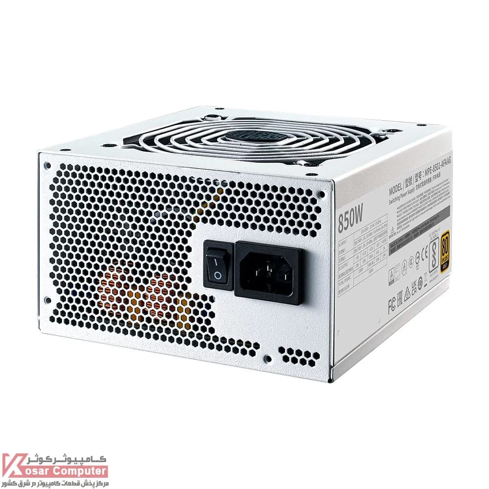 پاور کولر مستر سفید فول ماژولار 850 وات مدل MWE Gold 850 V2 ATX 3.0 White — تصویر ۱۲