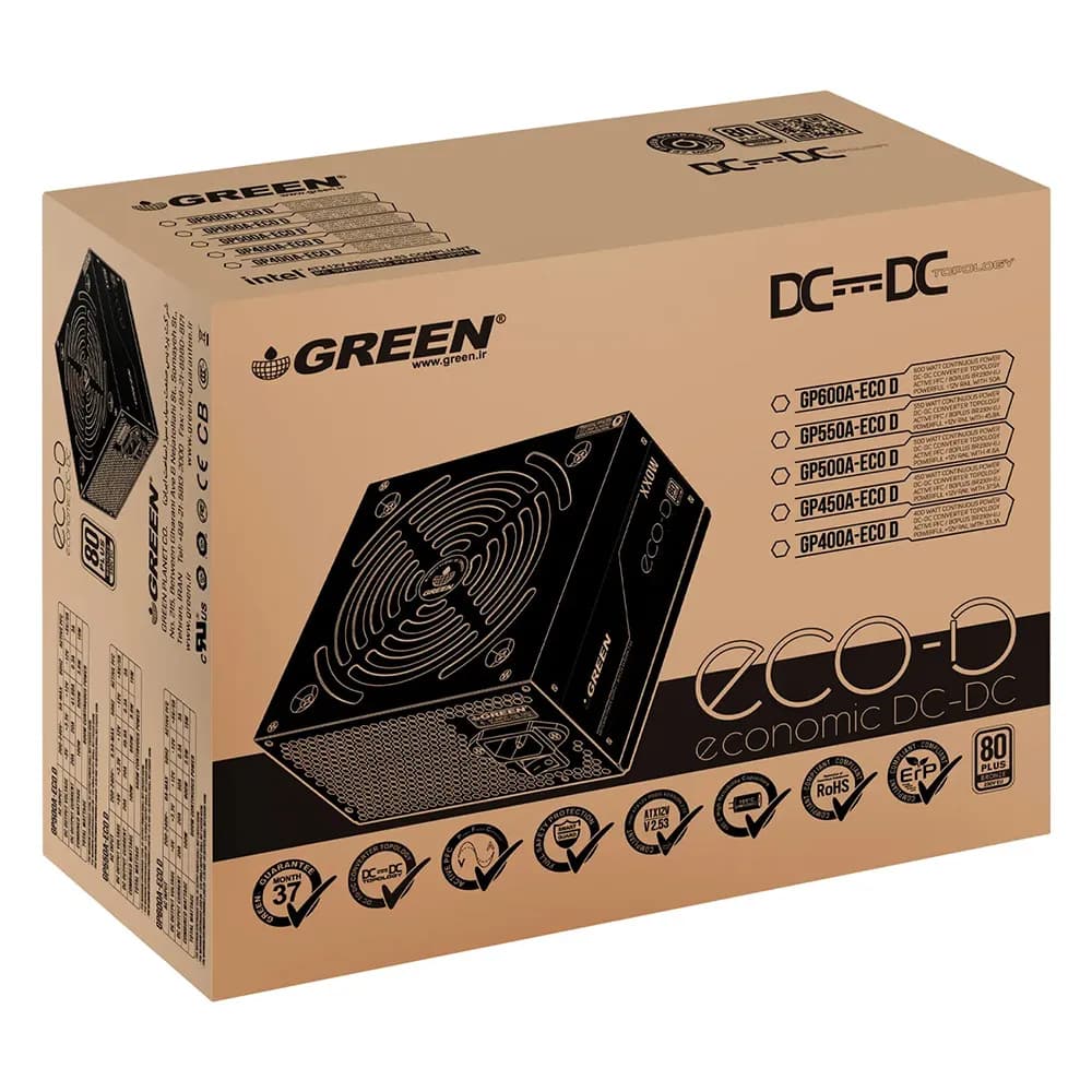 پاور گرین 450 وات مدل GP450A-ECO D Bronze