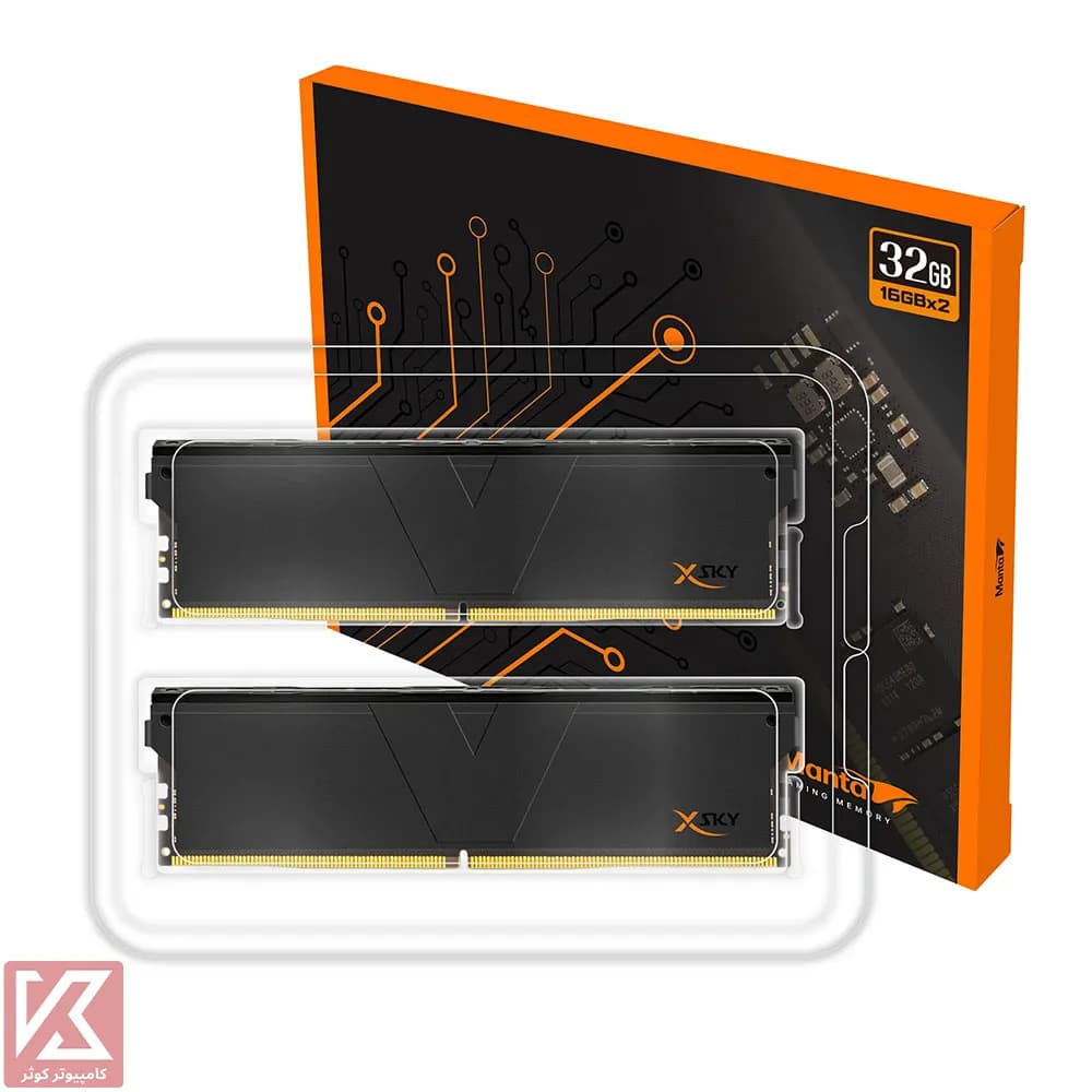 رم وی کالر 32 گیگابایت (2×16) دو کانال DDR5 6000 مدل Manta XSky CL28 — تصویر ۳