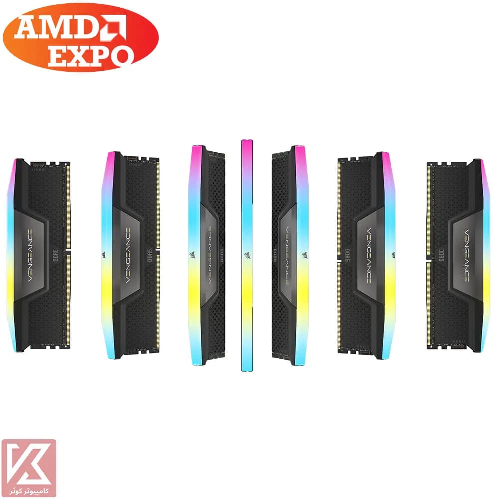 رم کورسیر 64 گیگابایت (2×32) دو کانال DDR5 6000 مدل Vengeance RGB CL40 AMD EXPO — تصویر ۸