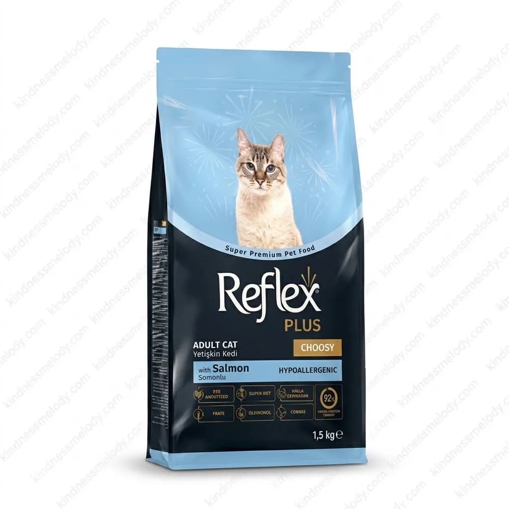غذای خشک گربه رفلکس پلاس با طعم سالمون Reflex Plus Choosy Salmon وزن 1.5 کیلوگرم