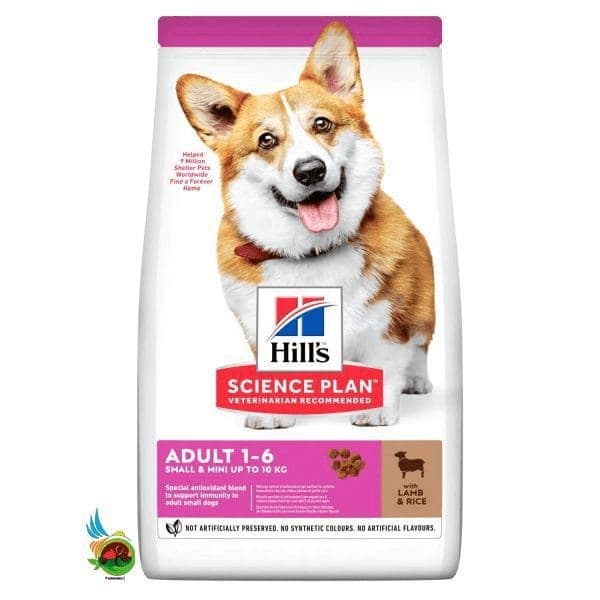 غذای خشک سگ بالغ نژاد کوچک هیلز با طعم گوشت بره و برنج Hill’s science plan small & mini adult with lamb & rice وزن 6 کیلوگرم — تصویر ۲